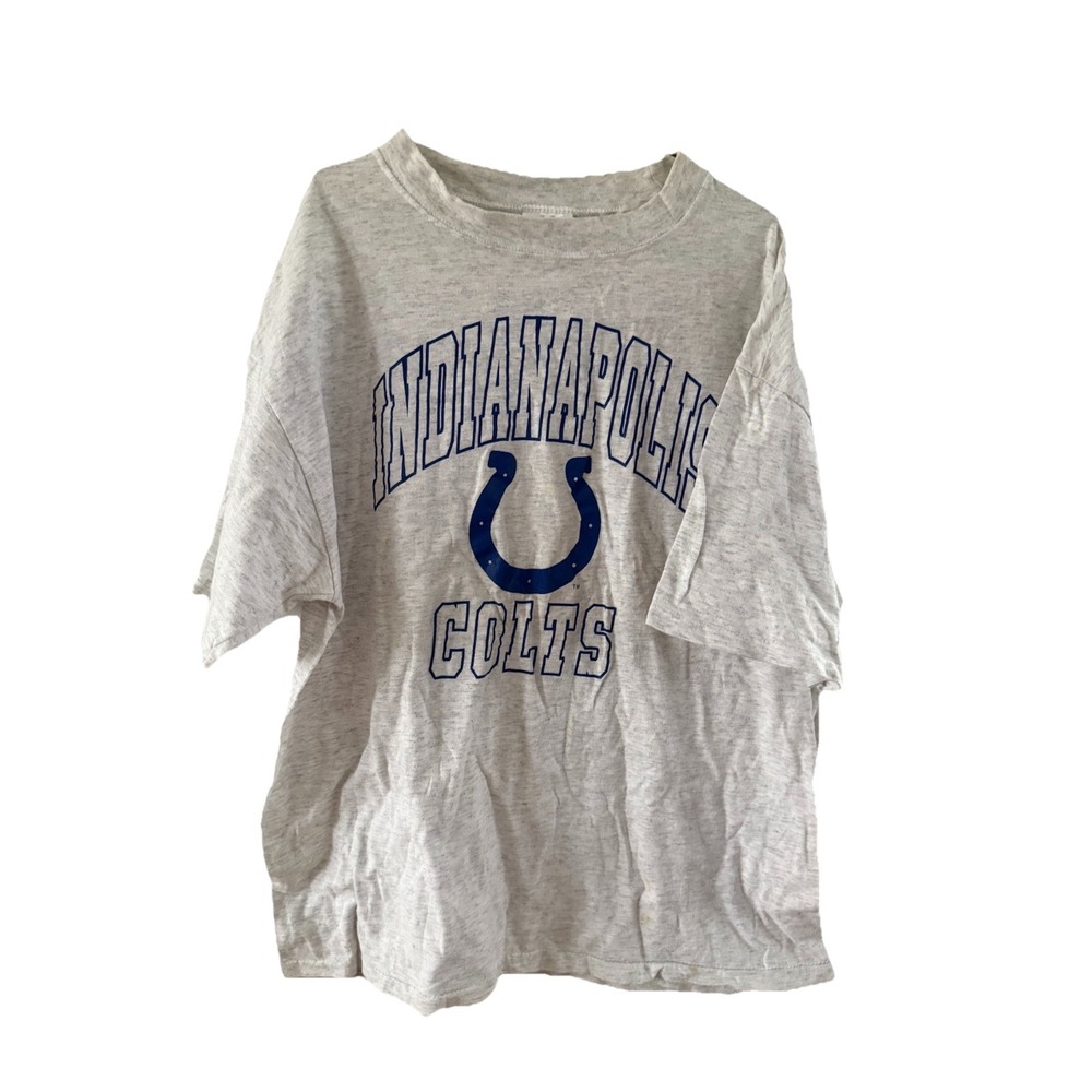Vintage Indianapolis Colts 90s Single Stitch Bike‎ Graphic NFL Tee Mens  XL